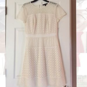 Banana republic beige eyelet dress.